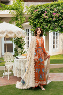 ANEELAS-3PC KARANDI EMBROIDERED SHIRT WITH KARANDI EMBROIDERED SHAWL AND TROUSER SJ-5000