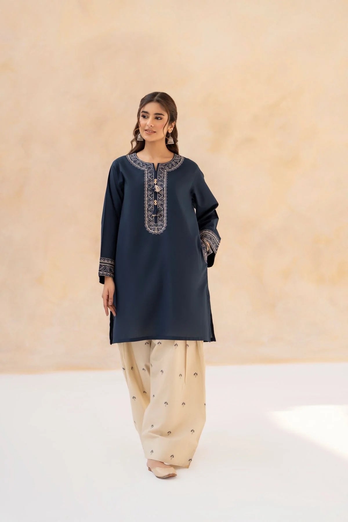LAZULI-2PC LAWN EMBROIDERED SHIRT WITH LAWN EMBROIDERED TROUSER-S-H-T-305