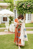 ANEELAS-3PC KARANDI EMBROIDERED SHIRT WITH KARANDI EMBROIDERED SHAWL AND TROUSER SJ-5000