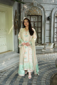 ANEELAS 3PC SHAMOZ SILK FESTIVE EMBROIDERED SHIRT WITH EMB ORGANZA DUPPATA SJ-545