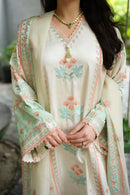 ANEELAS 3PC SHAMOZ SILK FESTIVE EMBROIDERED SHIRT WITH EMB ORGANZA DUPPATA SJ-545