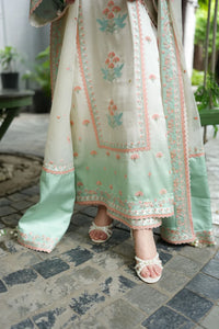 ANEELAS 3PC SHAMOZ SILK FESTIVE EMBROIDERED SHIRT WITH EMB ORGANZA DUPPATA SJ-545