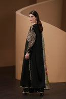 ETHNIC-3PC SILK LUXURY EMBROIDERED SHIRT WITH FANCY PRINTED DUPATTA WITH EMB TROUSER-SJ-5638