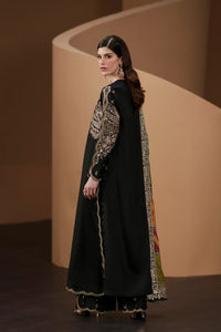 ETHNIC-3PC SILK LUXURY EMBROIDERED SHIRT WITH FANCY PRINTED DUPATTA WITH EMB TROUSER-SJ-5638