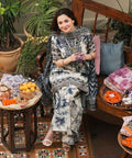 3PC Printed Lawn Shirt With Voile Printed Dupatta - 1542