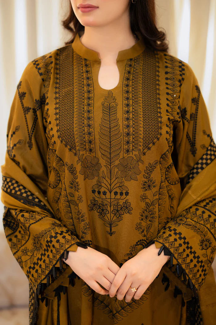 3pc UNSTITCH Lawn Article With Chiffon Dupata 3PC SUIT-251