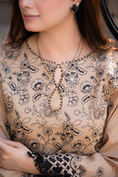 '- 3PC DHANAK EMBROIDERED UNSTITCHED DRESS - 223