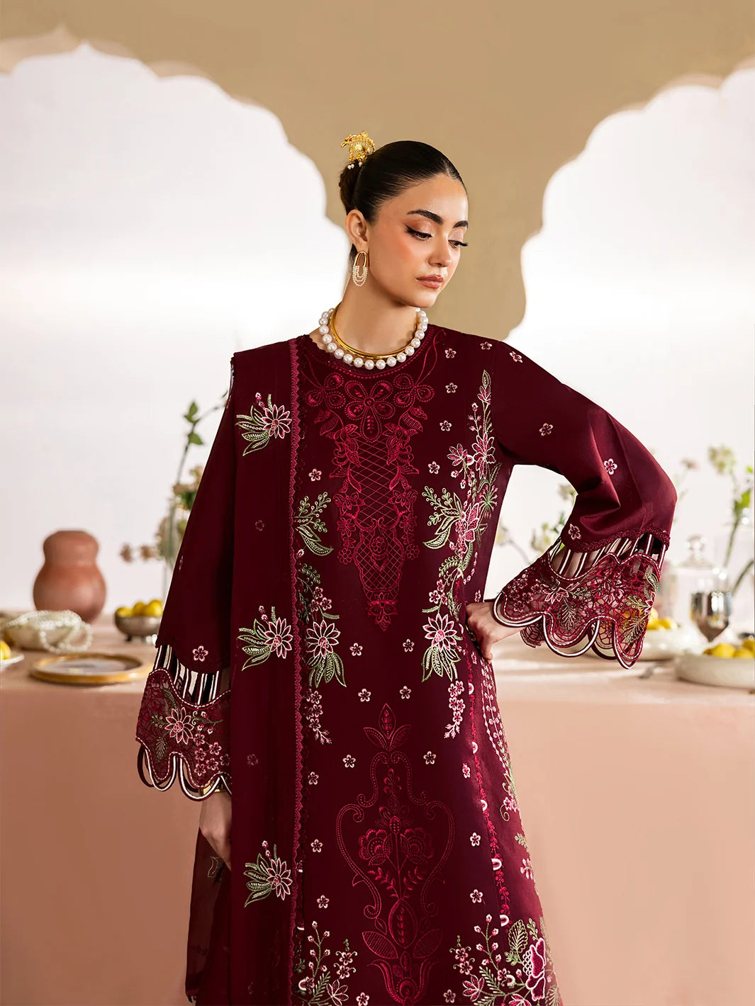 MAHNUR MORBAGH LUXURY WINTER'26 HEAVY EMBROIDERED UNSTITCHED 3PC-SJ-107