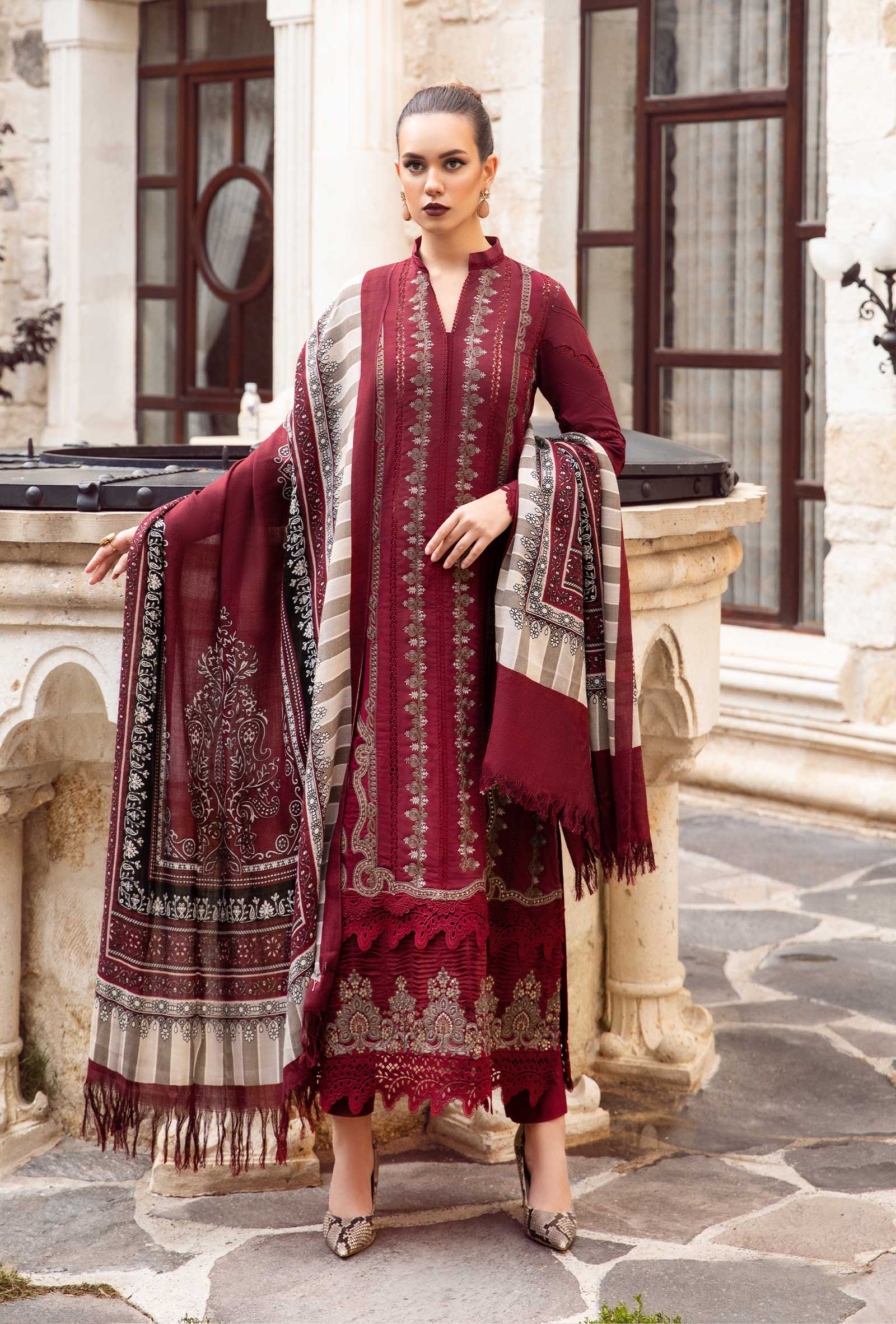 DHANAK UNSTITCH DRESS 217
