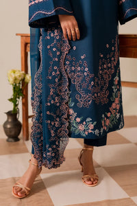 NOURA-3PC DHANAK EMBROIDERD SHIRT WITH HEAVY EMBROIDERED DUPATTA SJ-868