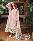 MUSHQ-3PC DHANAK HEAVY EMBROIDERED SHIRT WITH PRINTED WOOL SHAWL SJ-577