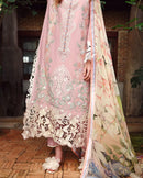 MUSHQ-3PC DHANAK HEAVY EMBROIDERED SHIRT WITH PRINTED WOOL SHAWL SJ-577