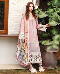 MUSHQ-3PC DHANAK HEAVY EMBROIDERED SHIRT WITH PRINTED WOOL SHAWL SJ-577