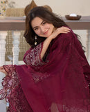 Lawn-3PC Embroidered Shirt with Organza Embroidered Dupatta 1351 L
