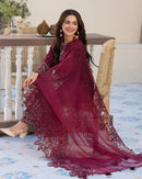 Lawn-3PC Embroidered Shirt with Organza Embroidered Dupatta 1351 L