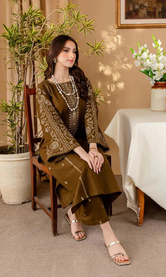 Dhanak 2PC Embroidered - 105 - Back