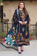 '-3PC DHANAK EMBROIDERED SHIRT WITH DHANAK EMBROIDERED SHAWL & TROUSER- 676