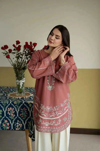 URGE PRET-2PC DHANAK EMBROIDERED SHIRT WITH EMB TROUSER SJ-774
