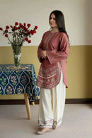URGE PRET-2PC DHANAK EMBROIDERED SHIRT WITH EMB TROUSER SJ-774