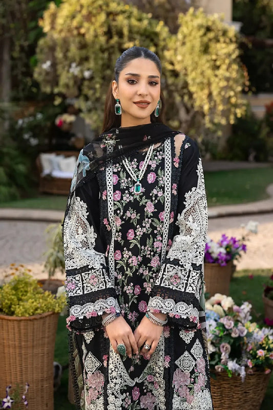 Elaf Premium - 3PC Luxury Lawn Edition - Chiffon Printed Dupatta - 702