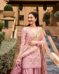 FAIZA SAQLAIN AYA EMBROIDERED LUXURY LAWN UNSTITCHED 3PC SUIT 725