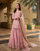 FAIZA SAQLAIN AYA EMBROIDERED LUXURY LAWN UNSTITCHED 3PC SUIT 725