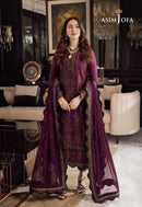 '-3PC DHANAK EMBROIDERED SHIRT WITH DHANAK EMBROIDERED SHAWL & TROUSER- 668