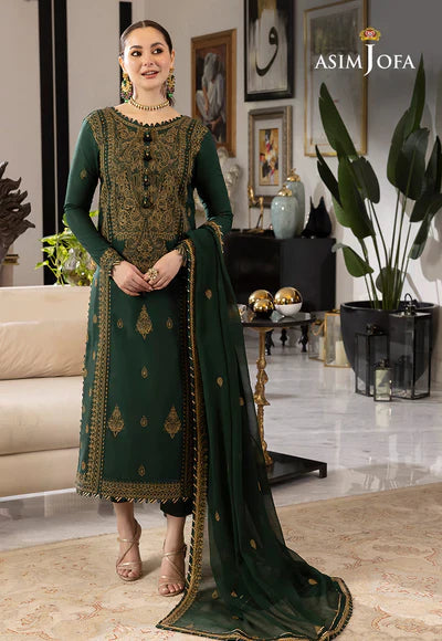 Dhanak 3PC Embroidered With Chiffon Embroidered Dupatta - 244