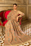 3 Piece Embroidered Dhanak with Embroidered Shawl - BR 870