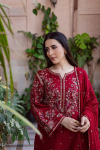 LAWN EMBROIDERED 3PC WITH CHIFFON EMBROIDERED DUPATTA 727