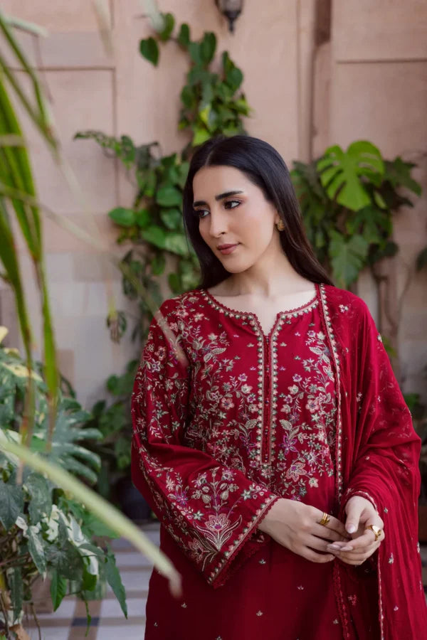 LAWN EMBROIDERED 3PC WITH CHIFFON EMBROIDERED DUPATTA 727