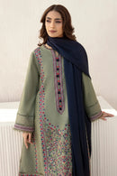 JZ 710-3 Piece Unstitched Fully Embroided Dhanak Suit