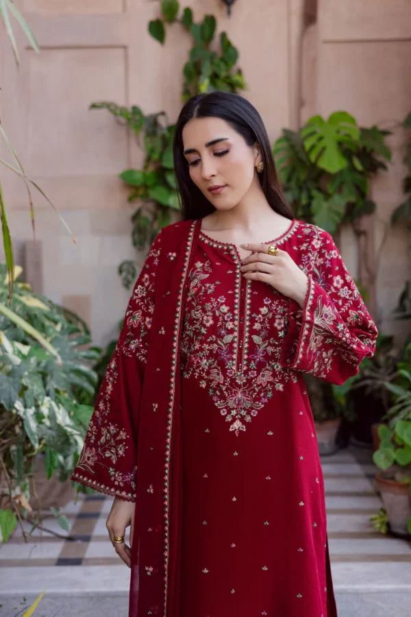 LAWN EMBROIDERED 3PC WITH CHIFFON EMBROIDERED DUPATTA 727