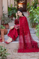 LAWN EMBROIDERED 3PC WITH CHIFFON EMBROIDERED DUPATTA 727