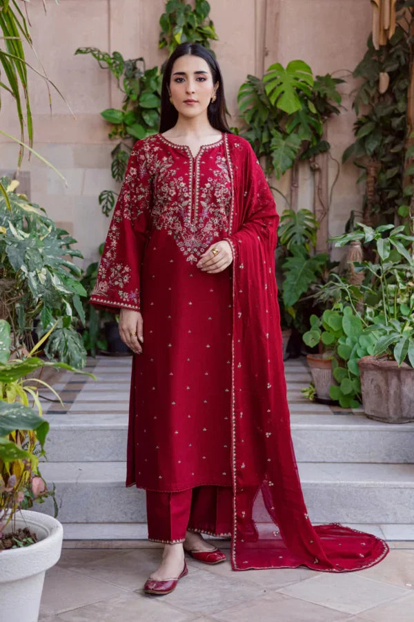 LAWN EMBROIDERED 3PC WITH CHIFFON EMBROIDERED DUPATTA 727