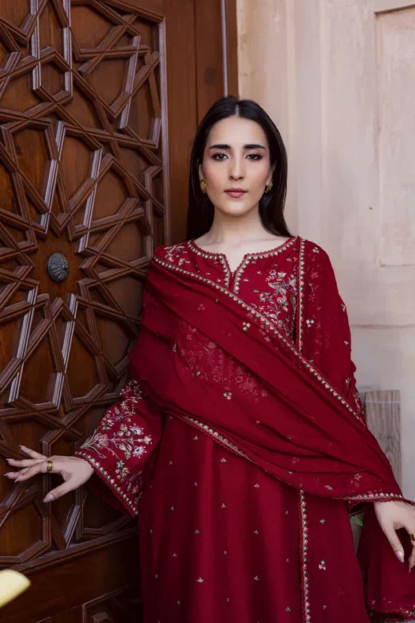 LAWN EMBROIDERED 3PC WITH CHIFFON EMBROIDERED DUPATTA 727