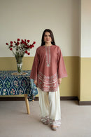 URGE PRET-2PC DHANAK EMBROIDERED SHIRT WITH EMB TROUSER SJ-774