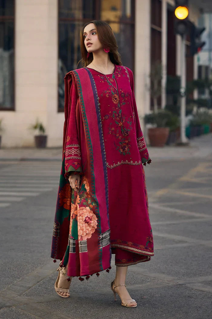 Lawn-3PC UNSTITCHED Embroidered Shirt with Digital Printed Jacquard Dupatta- V712