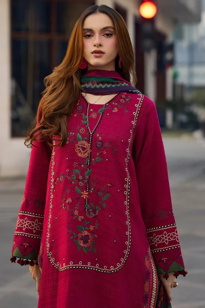 Lawn-3PC UNSTITCHED Embroidered Shirt with Digital Printed Jacquard Dupatta- V712